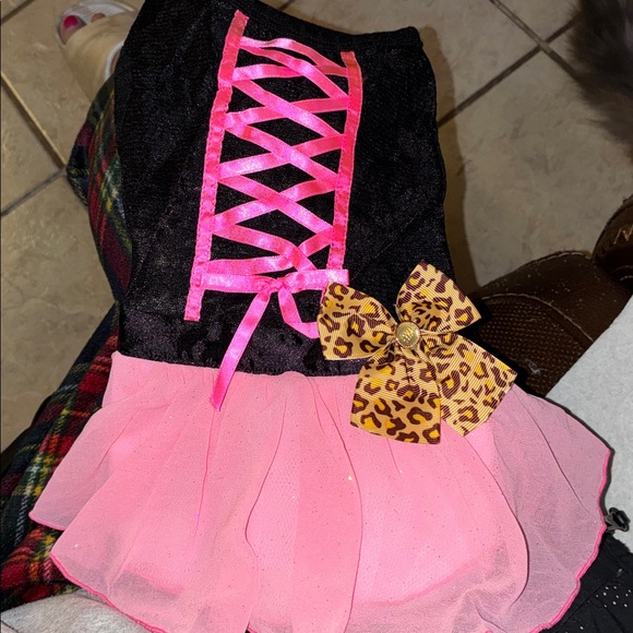 Pink and Black Kids Costume with Leopard Accent - Picture 4 of 5